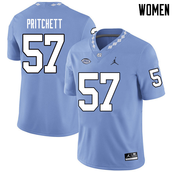 Jordan Brand Women #57 Tyler Pritchett North Carolina Tar Heels College Football Jerseys Sale-Caroli